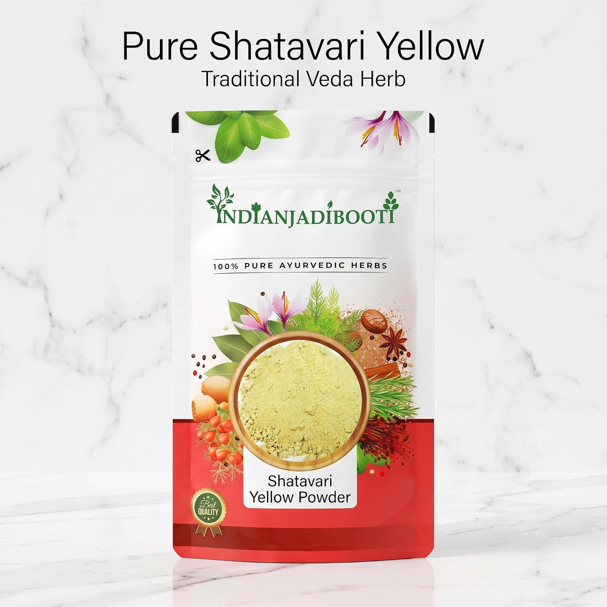 IndianJadiBooti Pure Shatavari Yellow Powder (Asparagus Racemosus) | Traditional Ayurvedic Rasayana for Holistic Female Wellness & Foundational Vitality (1kg)
