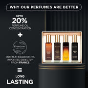 Bella Vita Luxury Man | Long Lasting Liquid Eau De Parfum Gift Set 4 X 20 Ml Perfume For Men | With Klub, Oud, CEO, G.O.A.T | Woody, Citrusy Premium Fragrance Scent