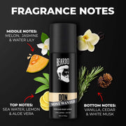 Beardo DON MOST WANTED Perfume Body Spray for Men, 120ml | No Gas Deo Body Spray For Men | Deodorant | Aqua, Citrus Musk Notes | Mens Perfume Long Lasting | Gift for men | Gift For Friends
