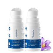 Be Bodywise 4% Underarm Roll on | 1% Salicylic Acid, 1% Mandelic Acid, 2% Lactic Acid | Reduces Underarm Pigmentation & Body Odor | Alcohol & Aluminum Free | For Normal to Dry Skin | 50 ml x 2