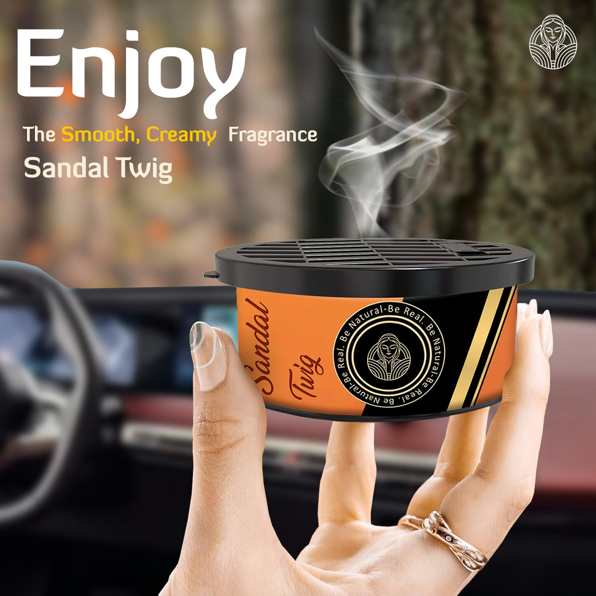 The Old Natural Car Perfume | Car Perfumes And Fresheners | Dashboard Car Freshener | Stress Relieving & Pest Repellent | Essential Oil Based Car Perfume (Sandal Twig)