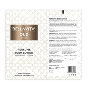 Bella Vita Luxury OUD WHITE Perfume Body Lotion for Nourishing, Hydrating, Soft, Supple,Healthy Skin with Argan Oil and Shea Butter 200 Ml