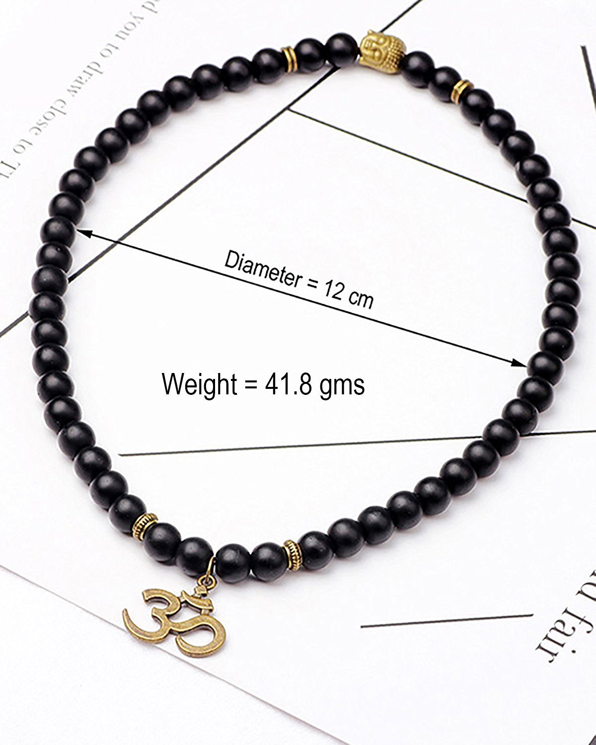 Shining Diva Fashion Yoga & Meditation Om Charm Buddha Reiki Beads Stylish Bracelet for Men Boys Women Girls Unisex (9377b)