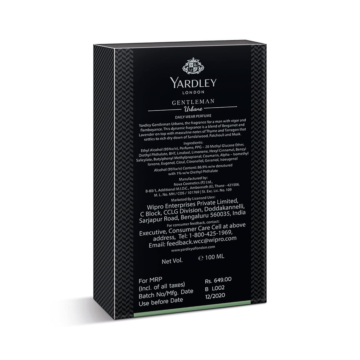 Yardley London Gentleman Urbane Daily Wear Perfume for Men, 100 ml