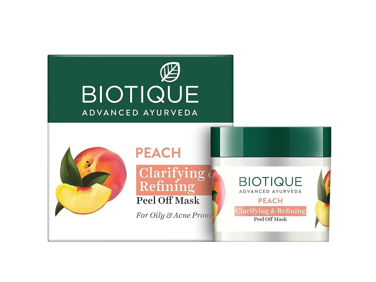 Biotique Bio Peach Clarifying and Refining Peel Off Mask for Oily and Acne Prone Skin, 50g