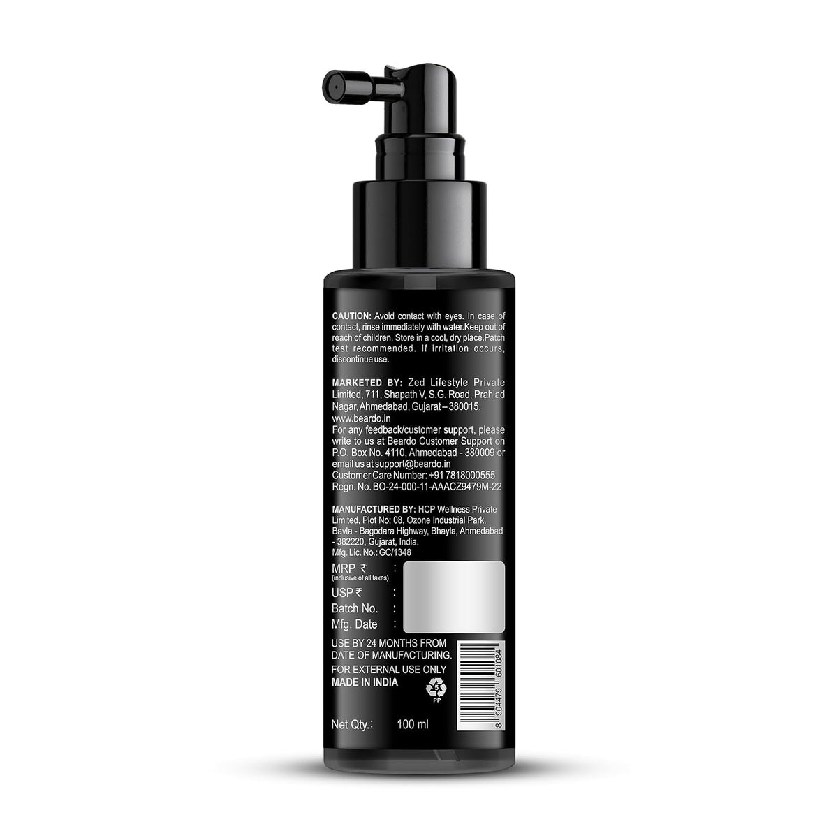Beardo Rosemary Hair Spray with Redensyl & Rice Water | Activates Natural Hair Growth, Reduces Hair Fall & Breakage | Strengthens Roots | Non-Sticky Daily Hair Tonic for Men- 100ml