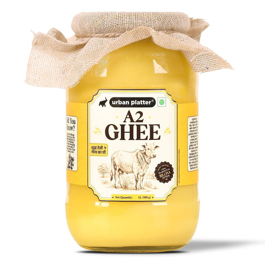 Urban Platter A2 Bilona Cow Ghee, 1L (Traditional Curd-Churned Desi Ghee | Made from A2 Cow Milk | Pure Ghee for Cooking, Tadka & Daily Meals)