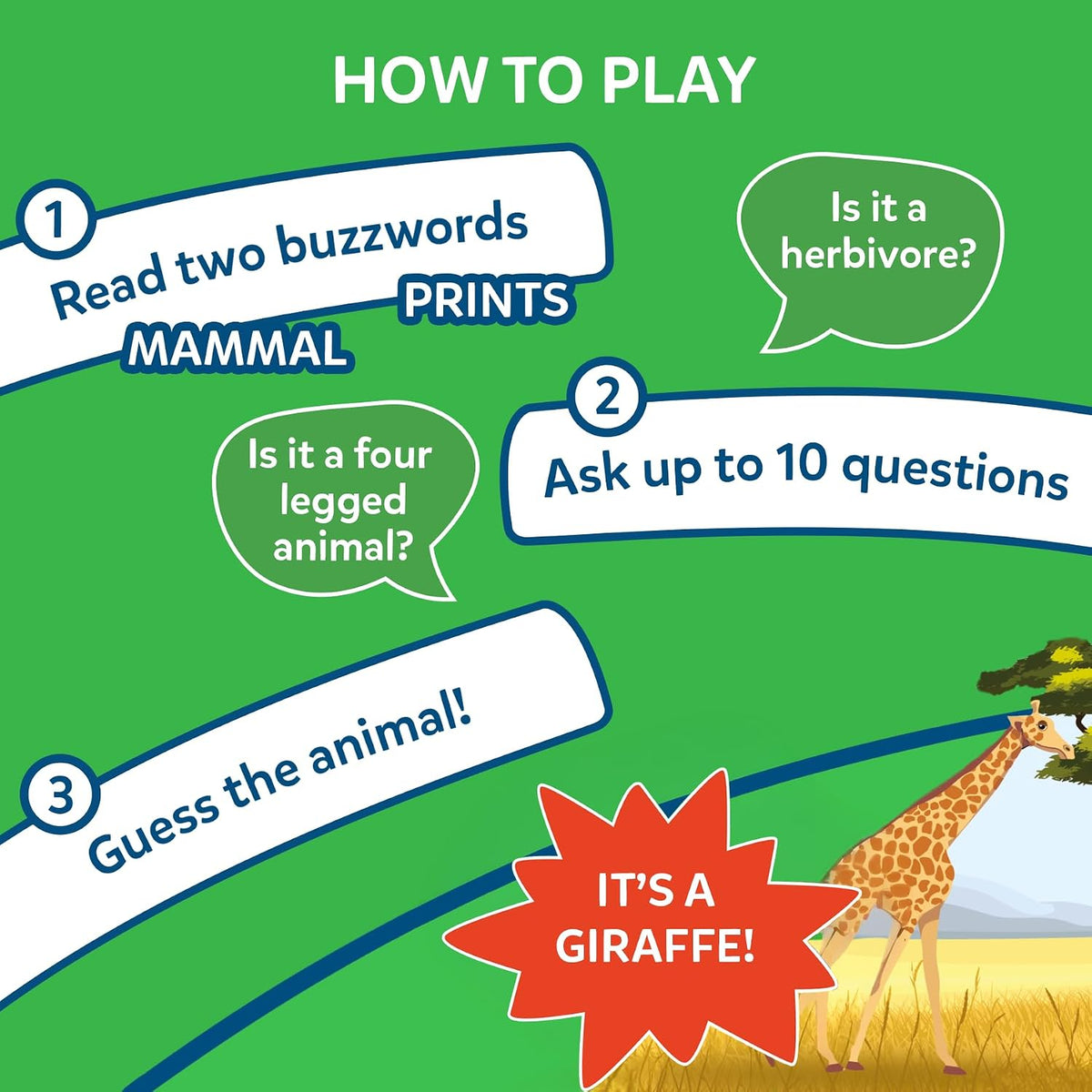 Skillmatics Guess in 10 – Animal Kingdom, Card Game for Kids & Families