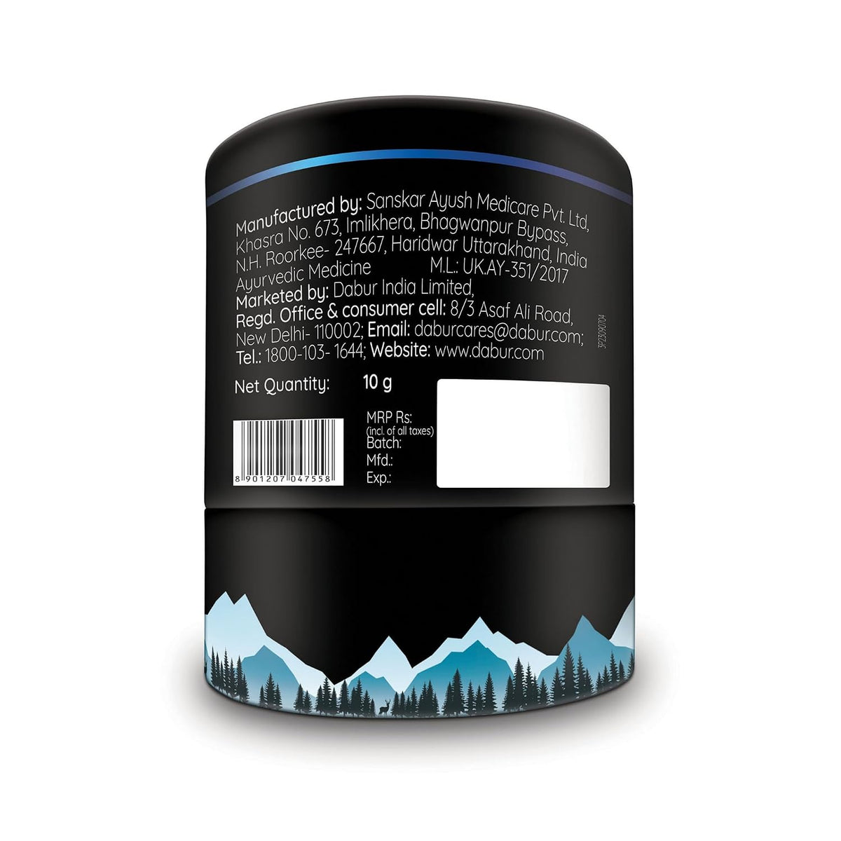 Dabur Himalayan Shilajit/Shilajeet Resin - 20g (10g x 2) | 250mg per serving | Boosts Muscle Growth & Stamina | 100% Ayurvedic | Grade A shilajit sourced from the Himalayas up to 19,000 ft