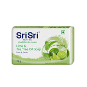 Sri Sri Tattva Lime & Tea Tree Oil Soap | Fresh & Gentle | 75 g Each