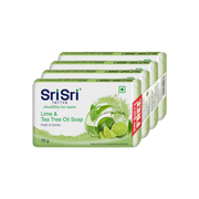 Sri Sri Tattva Lime & Tea Tree Oil Soap | Fresh & Gentle | 75 g Each