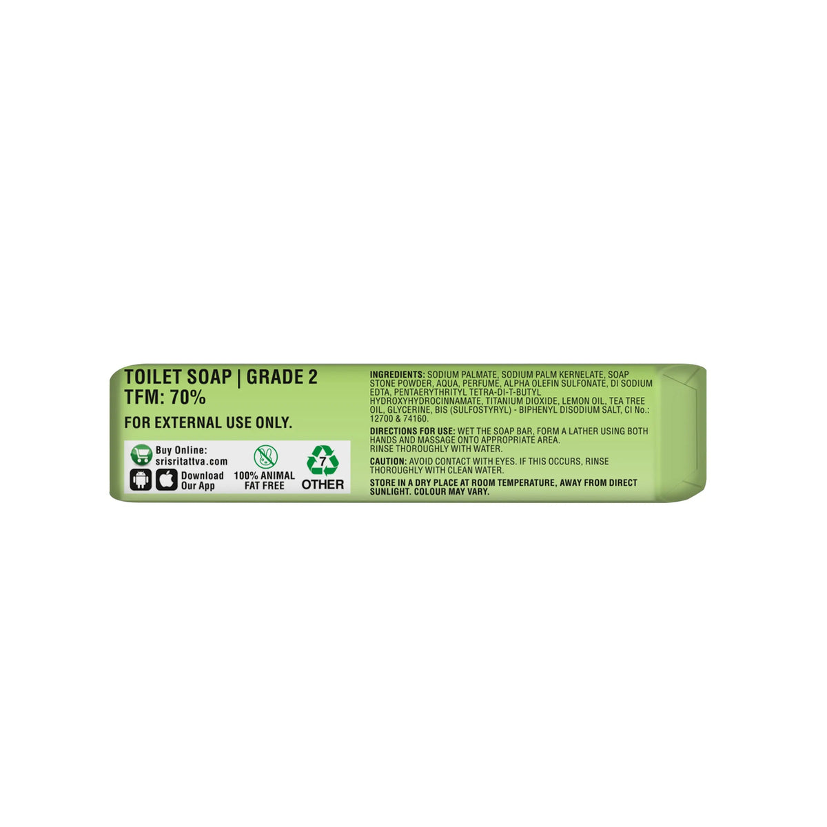 Sri Sri Tattva Lime & Tea Tree Oil Soap | Fresh & Gentle | 75 g Each