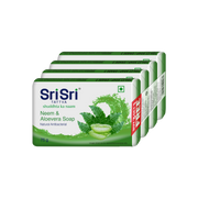 Sri Sri Tattva Neem & Aloevera Soap | Natural Antibacterial | 75 g Each