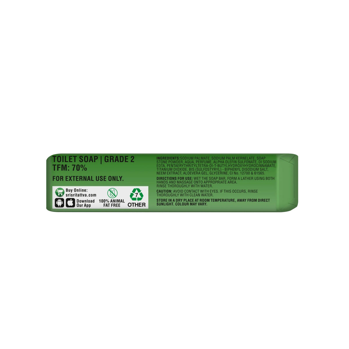 Sri Sri Tattva Neem & Aloevera Soap | Natural Antibacterial | 75 g Each