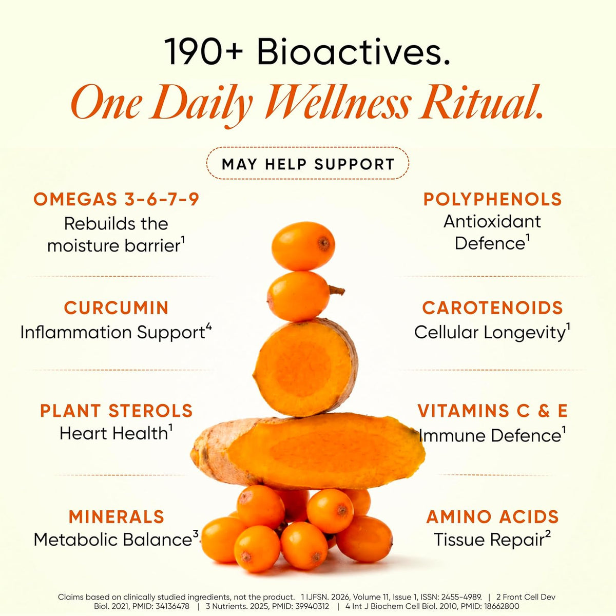 Wellbeing Nutrition Himalayan Sea Buckthorn Pulp With Curcumin Extract |Cold-Pressed, Liquid Concentrate Juice| Natural Vitamin C, Omega 3, 6, 7, 9 & Antioxidants |Supports Immunity, Skin Glow & Gut Health| 500ml