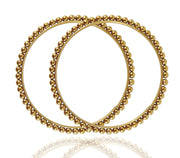 NMII Non-Precious Metal Base Metal and Linked With Ball Chain Glossy Finished Kada Set For Women and Girls