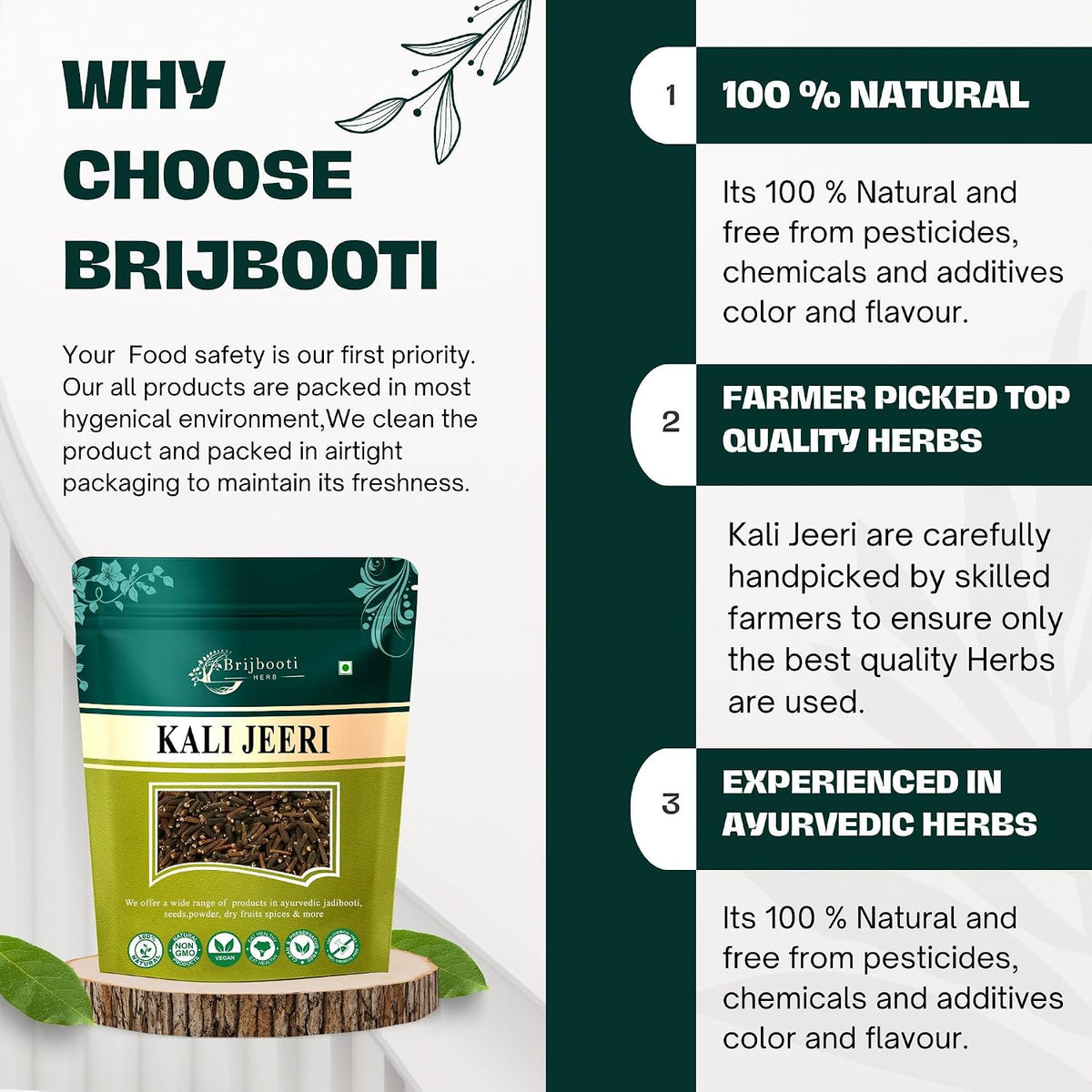 BrijBooti Kali Jiri - Kaali jiri - Kadwa Jeera - Kali Jeeri – Natural Black Cumin Seed