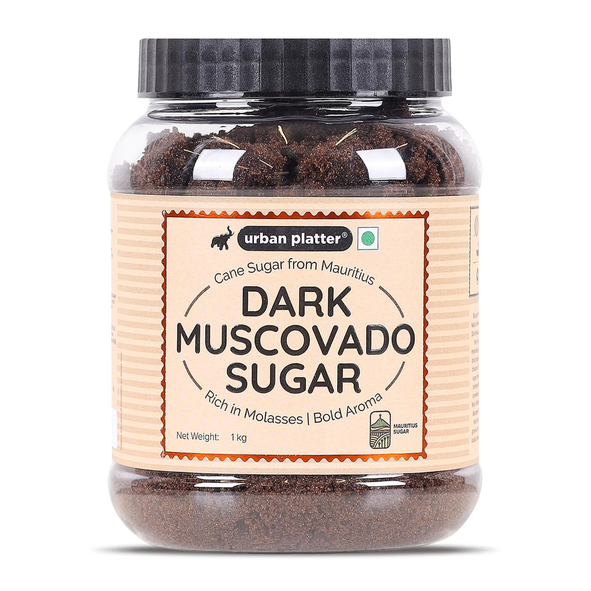 Urban Platter Mauritian Dark Muscovado Sugar, 1kg (Rich & Intense | Perfect for indulgent Baking & Desserts)