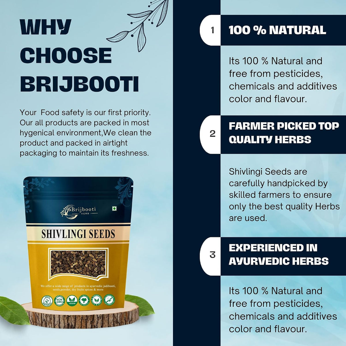 Brijbooti Shivlingi Beej 50 Gr | Shivlangi | Shivling | Sivalingi Seed | Bryonia laciniosa