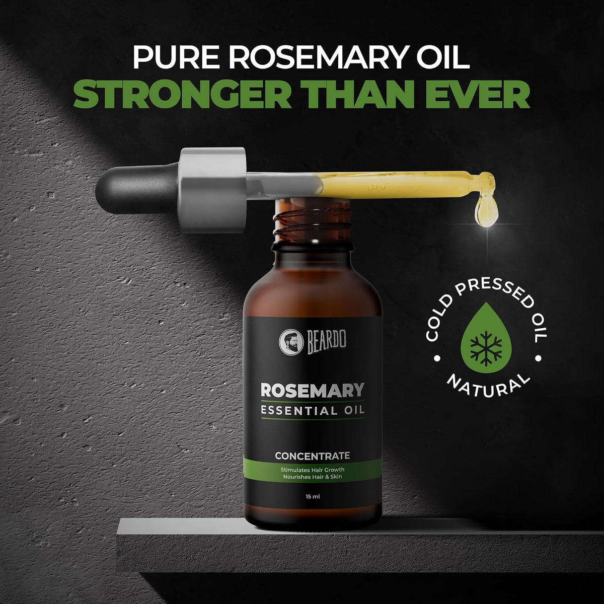 Beardo Rosemary Essential Oil | Hair Oil | Rosemary Essential Oil for Hair Growth | For Hair & Skin Nourishment | 100% Natural | Aroma Oil | Rosemary Oil 15 ml