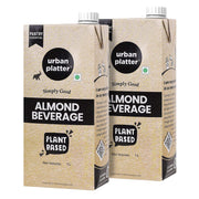 Urban Platter Almond Milk, 1 Litre, Pack of 2 (Unsweetened | Lactose-Free | Plant-Based Milk Alternative | Works Beautifully in Tea and Coffee)