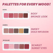 INSIGHT On The Go Eyeshadow Palette - Rosaline | Highly Pigmented | Silky Smooth | Crease-Free Blending | Shimmer & Matte Shades | Travel-Friendly (10g)