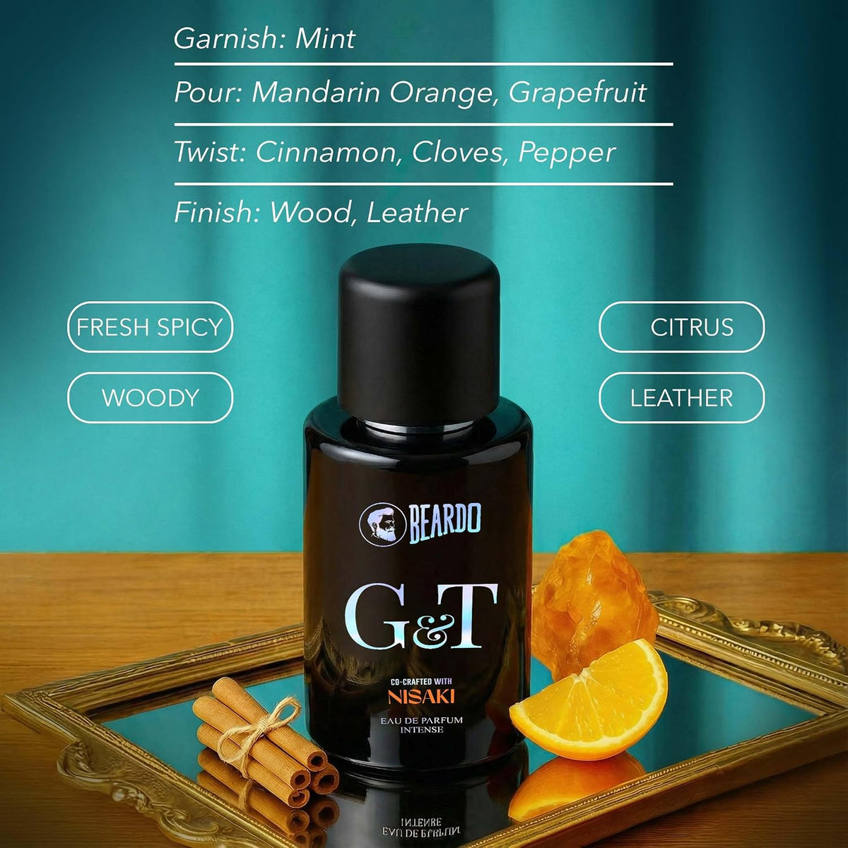 BEARDO G&T Premium Perfume For Men 30ml | Eau De Parfum, Citrusy, Spicy, Woody Premium Scent | Perfume For Men Long Lasting Smell | Premium Gift For Man | Perfume For Man