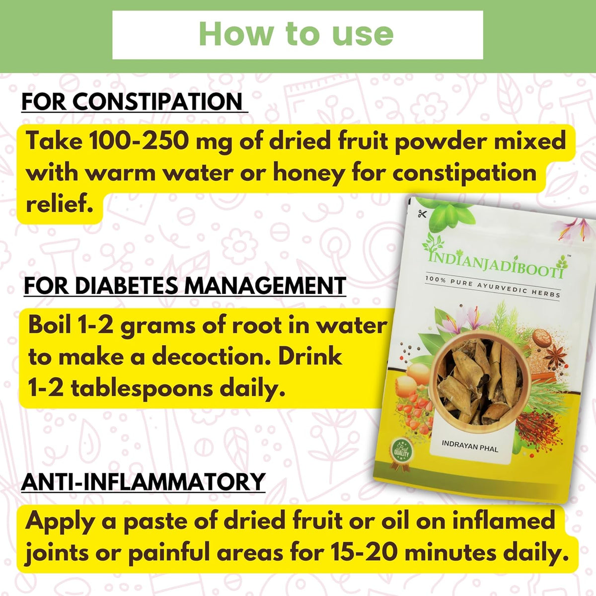 IndianJadiBooti Indrayan Phal (Citrullus Colocynthis) | 100g | Whole Dried Raw Herb | Traditional Tumba/Hanzal/Ghourumba | Natural Botanical Fruit (Grade A Sun-Dried)