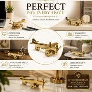 DSH Brass Jet Plane Table Top Decorative Showpiece for Home Decor & showpiece Office Tabletop Miniature Statue Decor Item.(F20-05-Big)