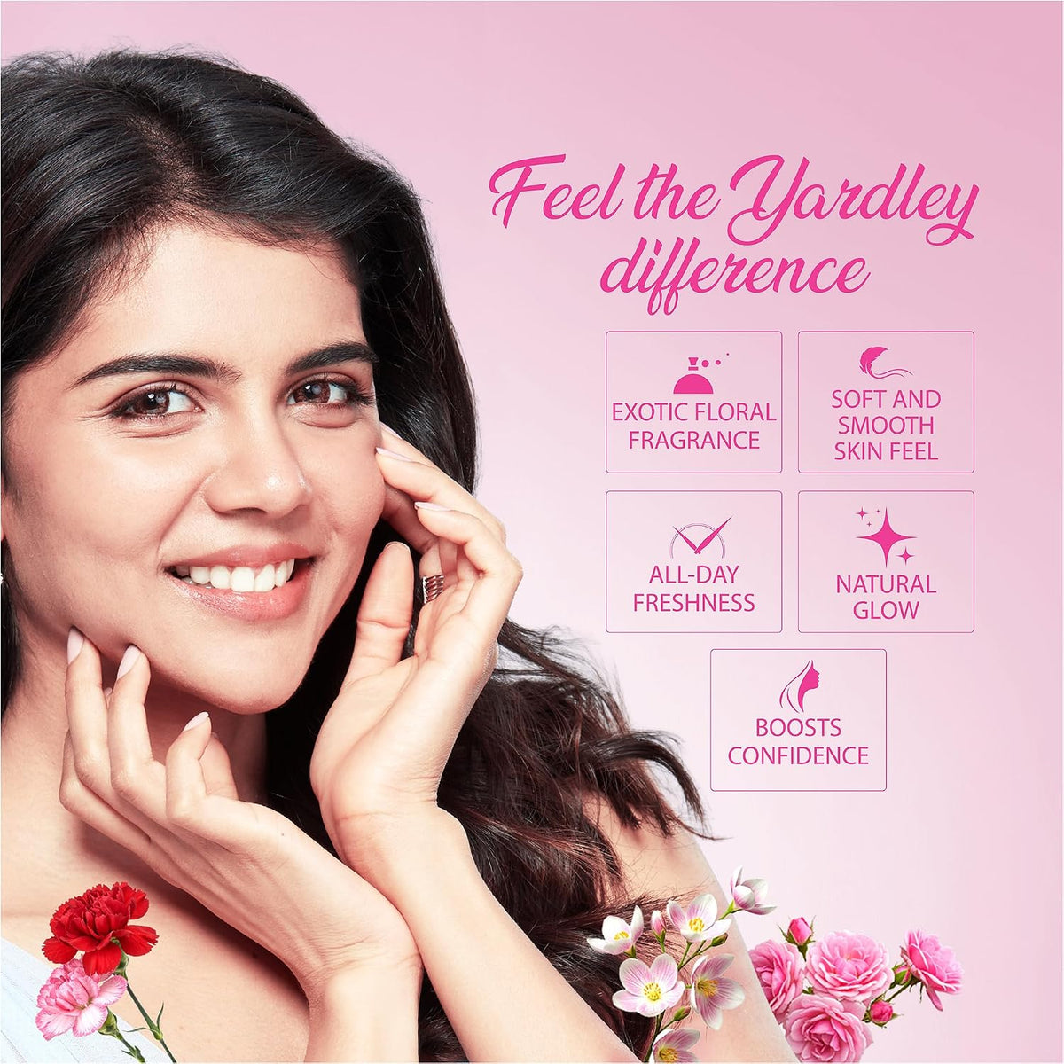Yardley London English Rose Perfumed Beauty Talc | For Fragrant Glow|250g