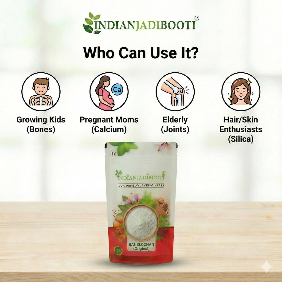 IndianJadiBooti Premium Banslochan | Bone Wellness & Hair Support (30g)