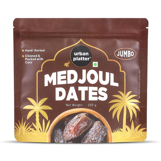 Urban Platter Jumbo Medjoul Dates, 500g (Hand-Sorted | Large-Sized & Succulent | Ideal for Premium Snacking & Festive Gifting)