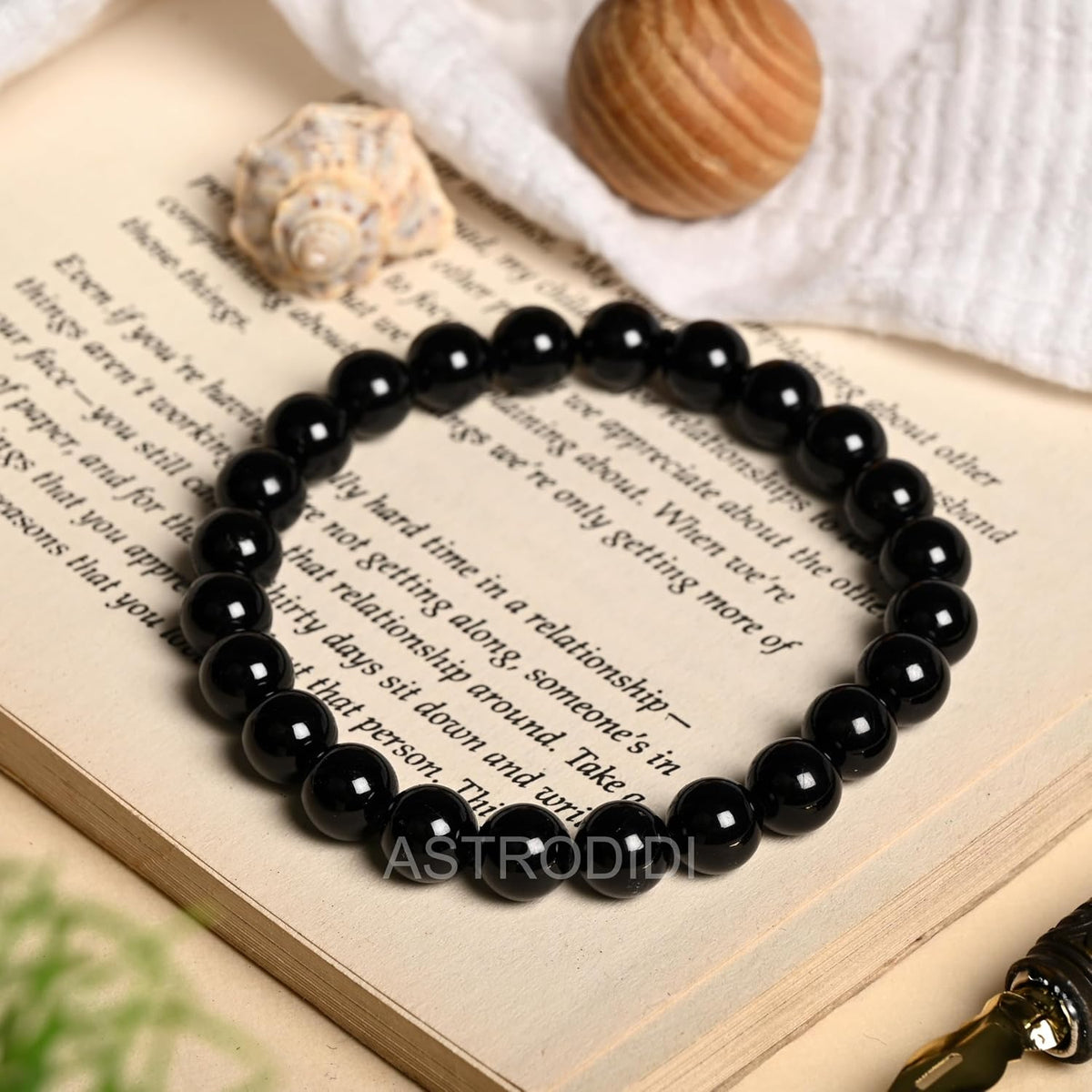 ASTRODIDI Natural Certified Black Obsidian Stone Bracelet for Men and Women | Help to Protection against Negative Energy, Enhances Mental Clarity and Focus, Supports Grounding and Stability