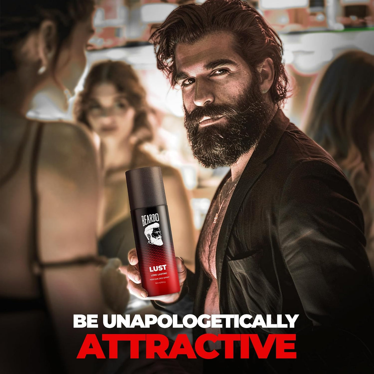 BEARDO PERFUME DEO SPRAY - Lust, 150ml | Get compliments with Long lasting Aromatic, Fougere Deodorant Brand | Ideal gift for Men | Christmas gift for men | Gift For Friends | Gift for men