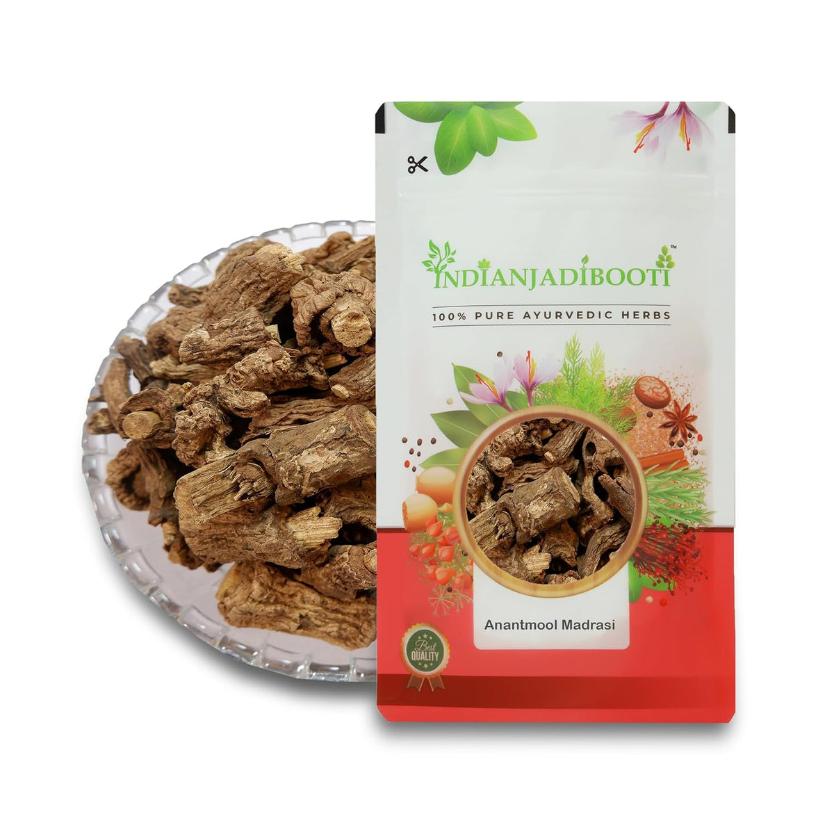 IndianJadiBooti Anantmool Hemidesmus indicus, 100 Grams Pack | Pack Of 3