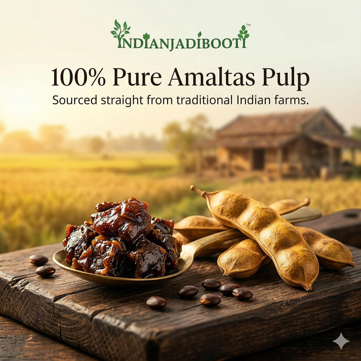 IndianJadiBooti Amaltas Pulp (100g) | Cassia Fistula/Amaltash Gudda | Aragvadha | Natural Gentle Laxative for Kids & Adults | Constipation Relief | Pure & Seedless