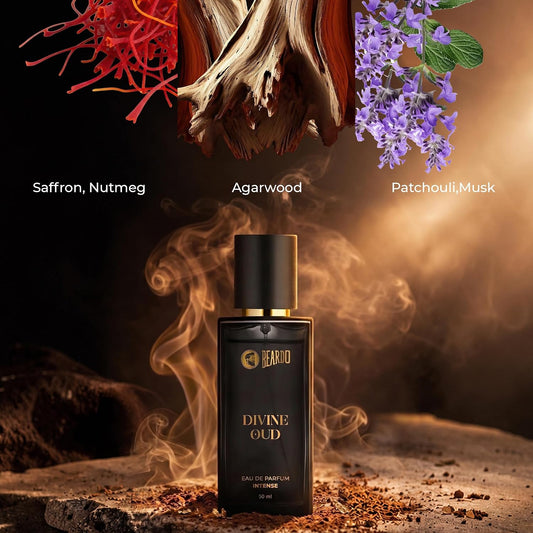 Beardo Divine Oud Eau De Parfum for Man, 50ml | Long Lasting Fragrance | Perfume For Man | Woody, Spicy & Oud | Gift For Men | Husband | Boyfriend