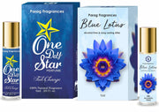 Parag fragrances Combo Pack of Lotus (Blue) Attar 6ml & One Day Star 6ml Attar For Men/Long Lasting Attar For Men