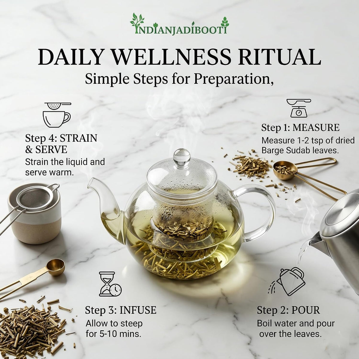 IndianJadiBooti Barge Sudab (250g) | Dried Rue Leaves/Ruta Graveolens | Suddab Herb | Traditional Remedy for Menstrual Comfort & Nazar (Evil Eye) Protection | Satari | Raw & Cleaned