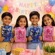 Toy Imagine Stationery for Kids Best Return Birthday Gift for Boys Girls Educational Learning Stationery kit Set for Kid (14 Pcs/Pack of 4) | Metal | Wooden