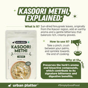 Urban Platter Kasuri Methi, 25g (Dried Fenugreek Leaves, Authentic Indian Herb, Finishing Spice for Curries & Dals)