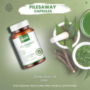 The Old Natural Pilesaway Piles medicine I For Piles, Hemorrhoid Support, Bavasir, Fissure. Fistula, Inflammation & Rectum I Fast Relieve In Bleeding, Burning & Pain I 60 Capsules