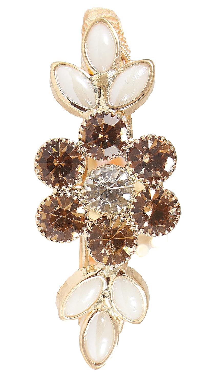 NMII Stylish Gold Plated Charm Pearls & Stone Bracelet For Women and Girls