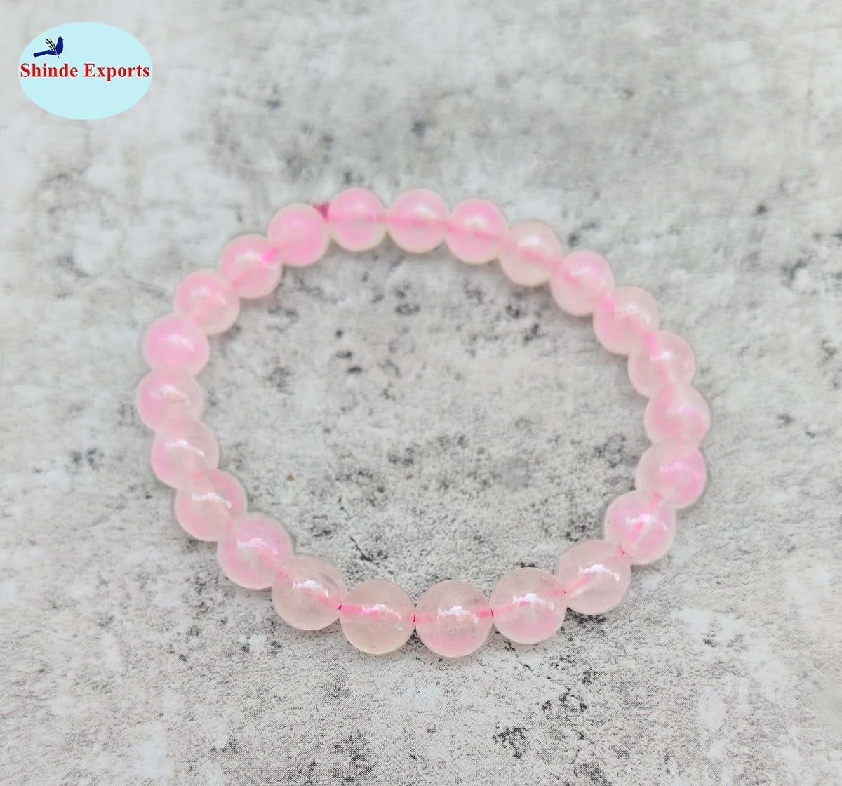 SHINDE EXPORTS Natural Rose Quartz Gemstone Bracelet for men and women