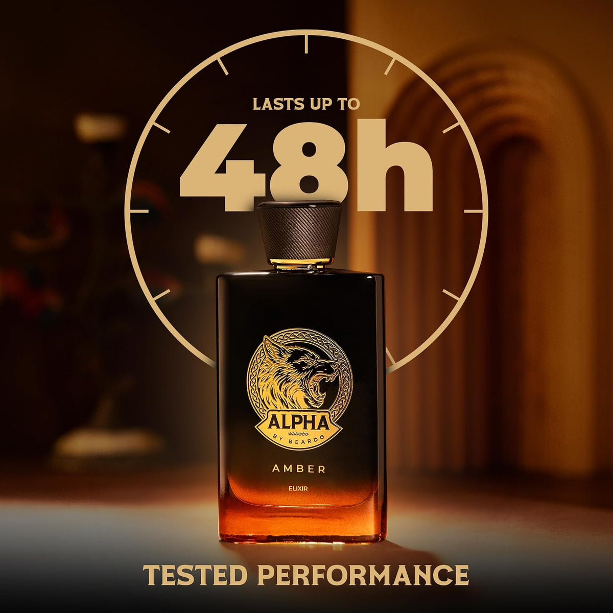 BEARDO Alpha Amber Elixir 100ml | Extrait De Parfum | Woody, Oriental & Ambery Perfume For Men | Long Lasting Perfume | Premium Gift For Man | Gift For Husband | Boyfriend