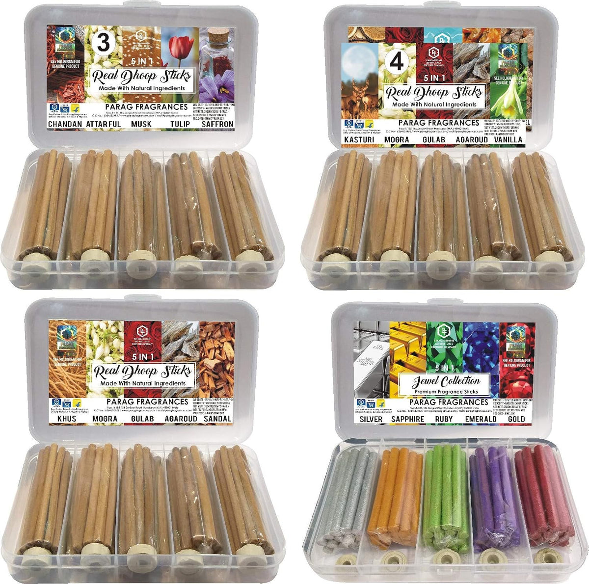 Parag fragrances Hand Crafted, Long Lasting South Champa Natural Essential oils and Herbs Premium Dhoop Sticks for Prayer (Without Charcoal and Bamboo) 200gm Pack