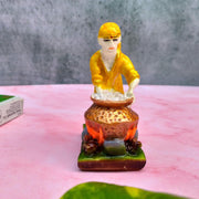SHINDE EXPORTS saibaba Idol/saibaba Idol for car Dashboard/sai Baba Marble Statue/shirdi saibaba Idol 10cm