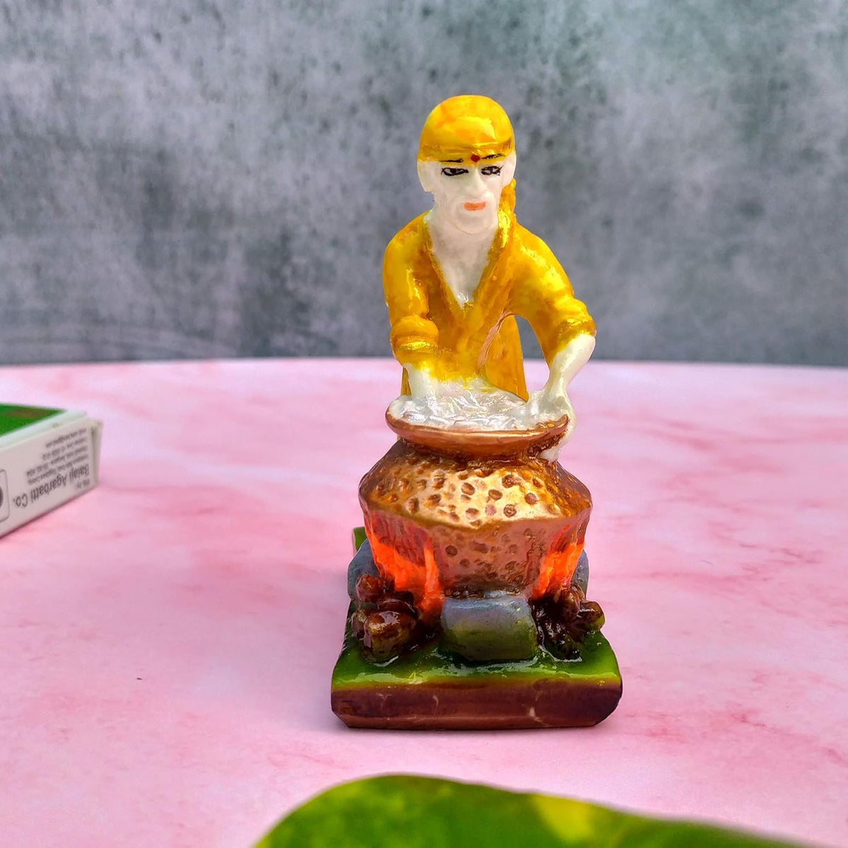 SHINDE EXPORTS saibaba Idol/saibaba Idol for car Dashboard/sai Baba Marble Statue/shirdi saibaba Idol 10cm