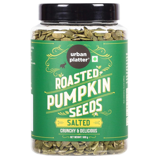 Urban Platter Roasted Pumpkin Seeds, 500g (Pepitas, Naturally Rich in Protein & Healthy Fats, Snack, Sprinkle & Bake)