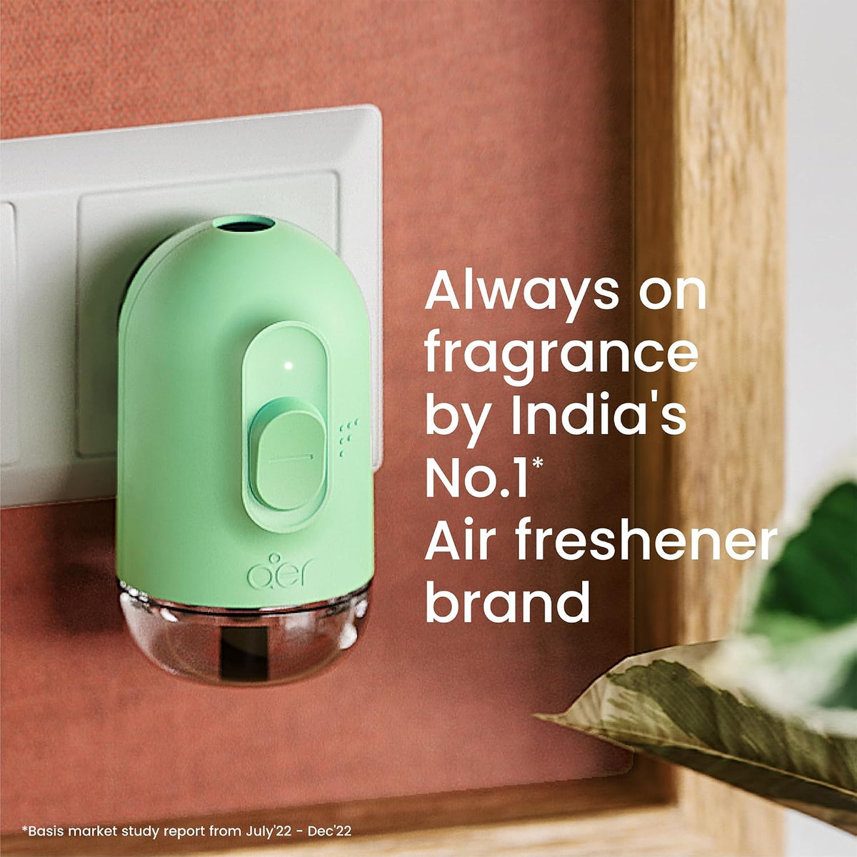 Godrej aer Plug Electric Air Freshener 2 Refills (25ml each) | Garden Woods | Lasts up to 120 days
